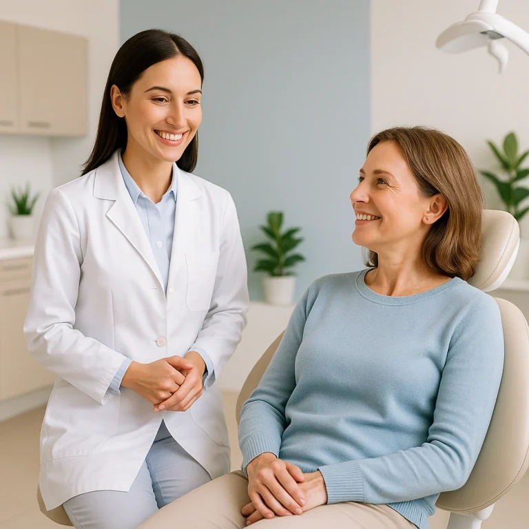Friendly Conversation in a Dental Clinic